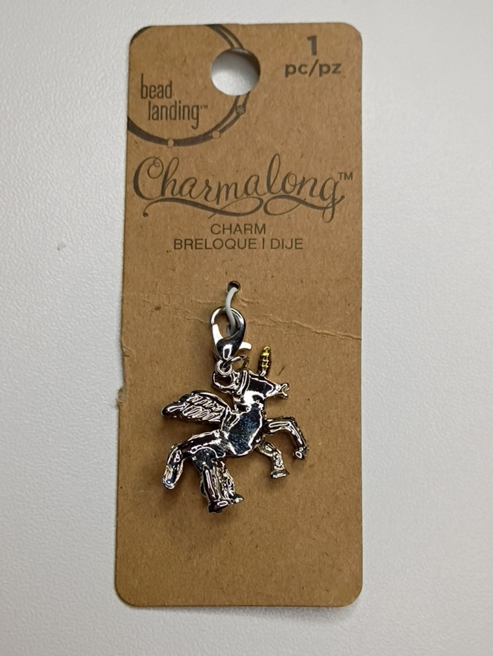 Silver Pegasus Unicorn Charm - Bead Landing